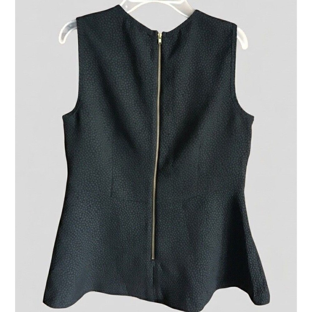 The Limited Black Textured Peplum Top Sleeveless Medium Career Chic Office - Picture 2 of 4